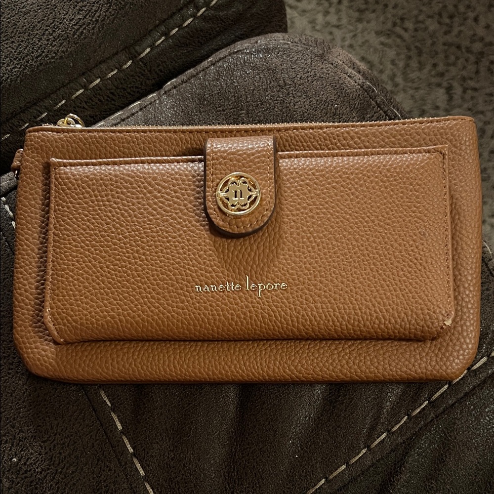 Nanette Lepore Tan Leather Clutch